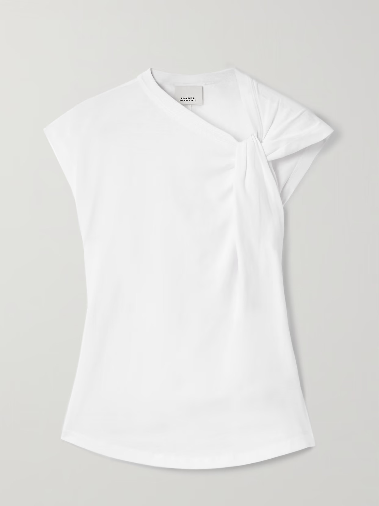 Isabel Marant - Nayda Knotted Cotton-jersey Top - White | NET-A-PORTER (US)