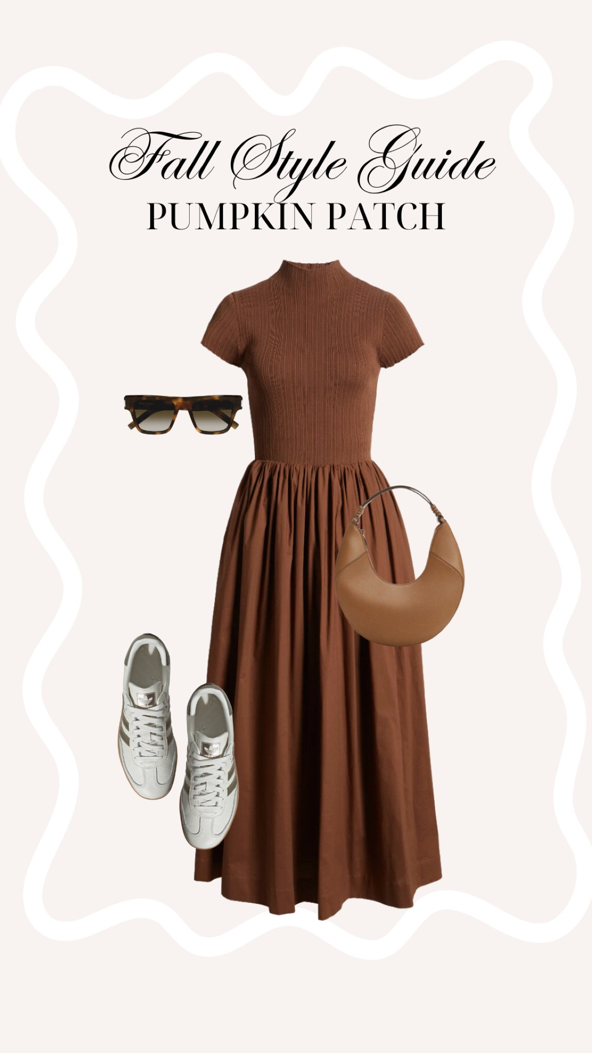 Fall OOTD, brown dress, bag, sunglasses, sneakers, Sambas, Adidas, fall fashion, trend, style guide

#LTKStyleTip #LTKWorkwear #LTKSeasonal