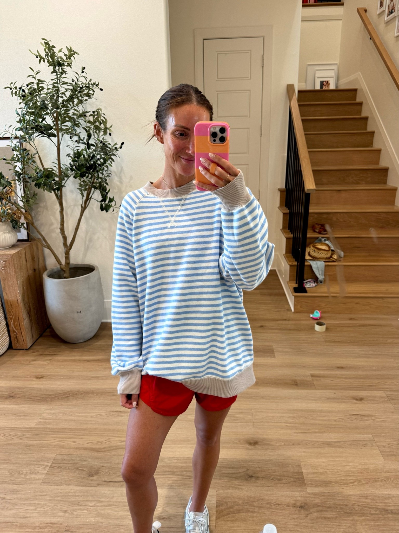 Just saw the coziest fleece lined oversized sweatshirt I’ve been living in is 30% off! 
Wearing small

#LTKmomlife #LTKootd #LTKSaleAlert