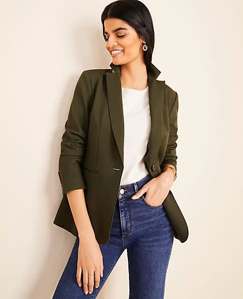 The Hutton Blazer in Knit Twill | Ann Taylor | Ann Taylor (US)