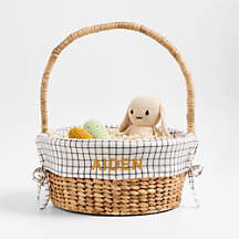 Modern Easter Basket with Mini Stax Alabaster Ivory Kids Easter Basket Liner + Reviews | Crate & ... | Crate & Barrel