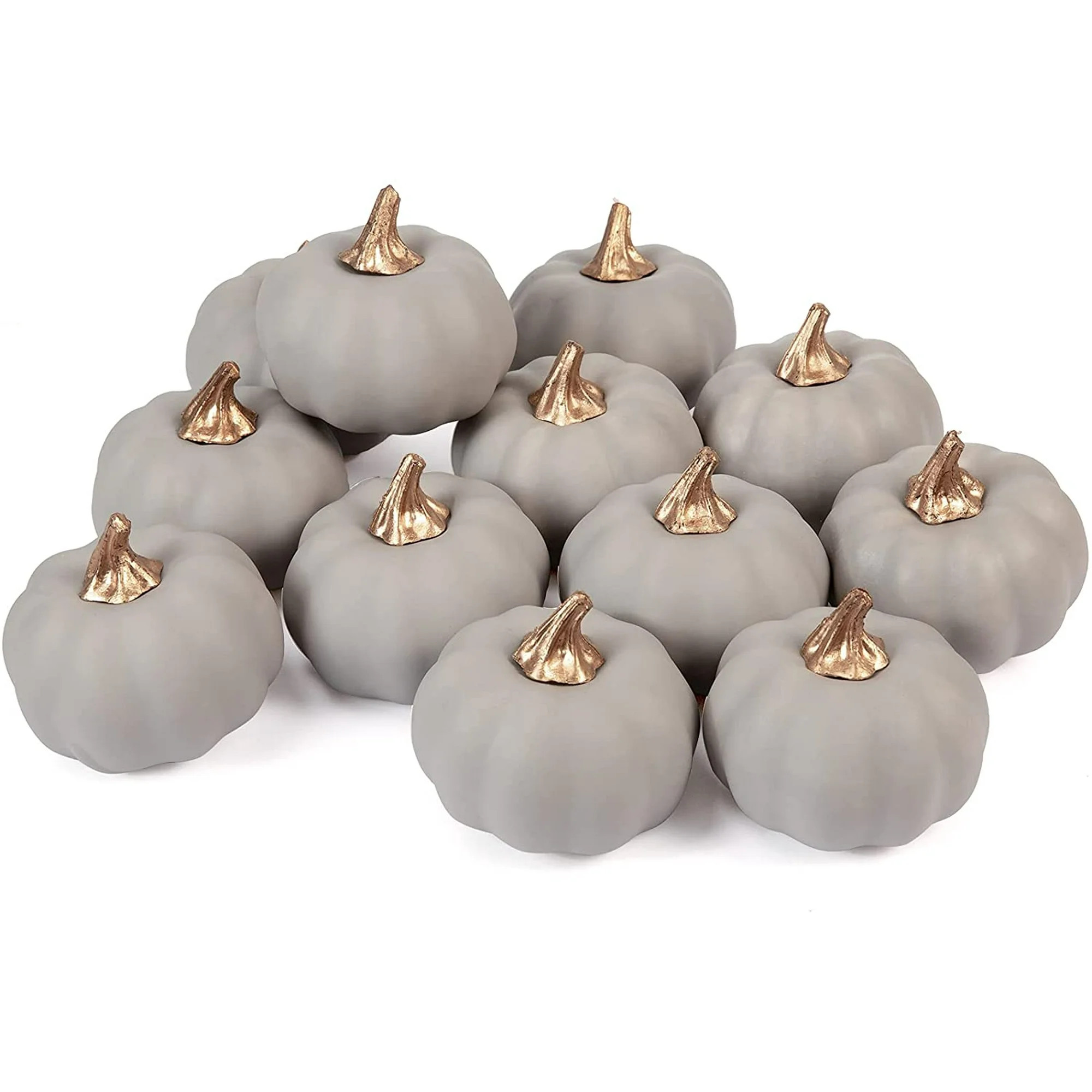 Ottoy Artificial Pumpkins Bulk 12Pcs Vintage Pumpkin Harvest Lifelike Pumpkin Fake Foam Pumpkin f... | Walmart (US)