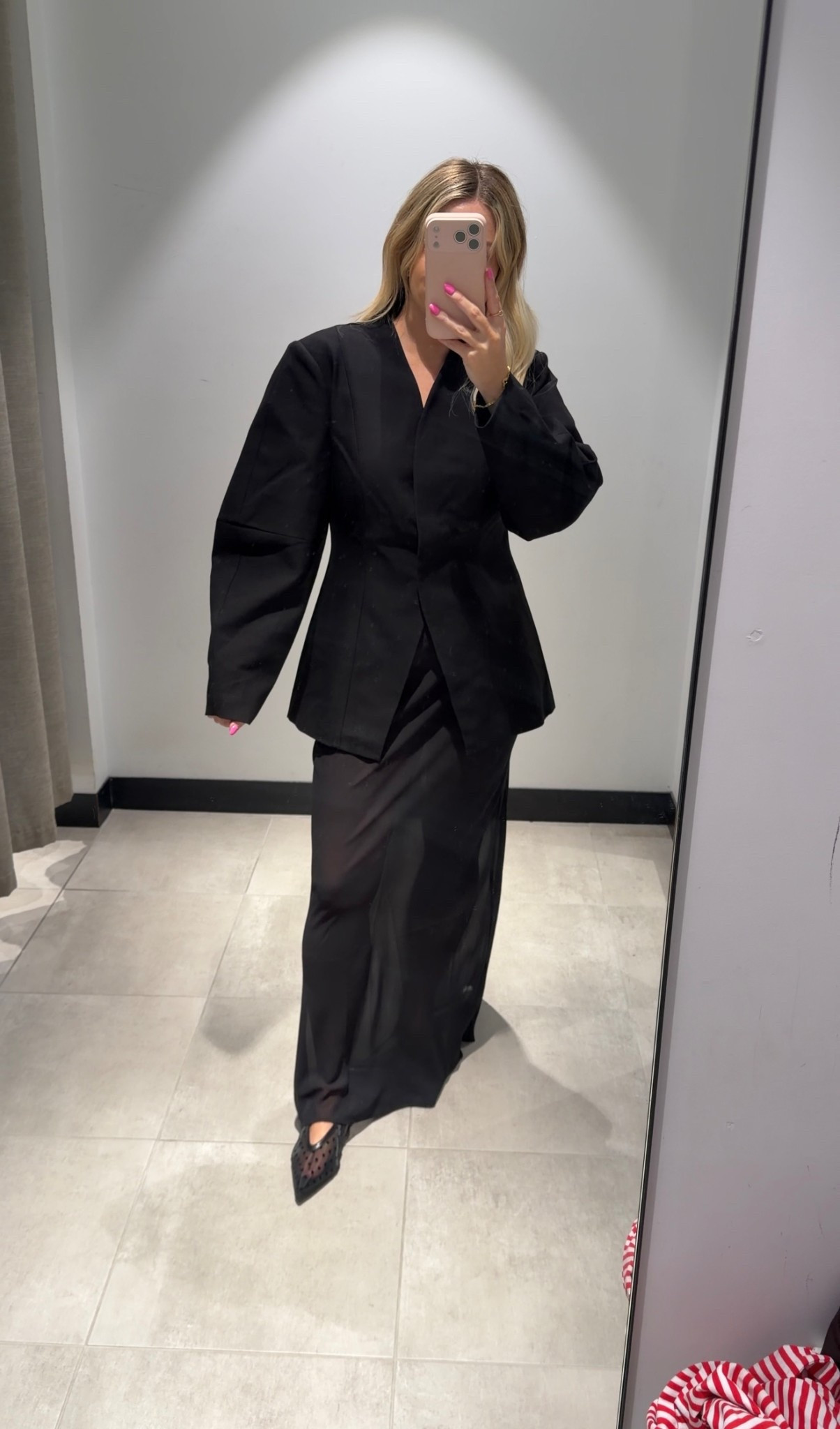 Love love LOVE this structure blazer and sheer skirt combo 🖤 

I wear a 10 in both!

#LTKautumn #LTKaustralia #LTKstyletip