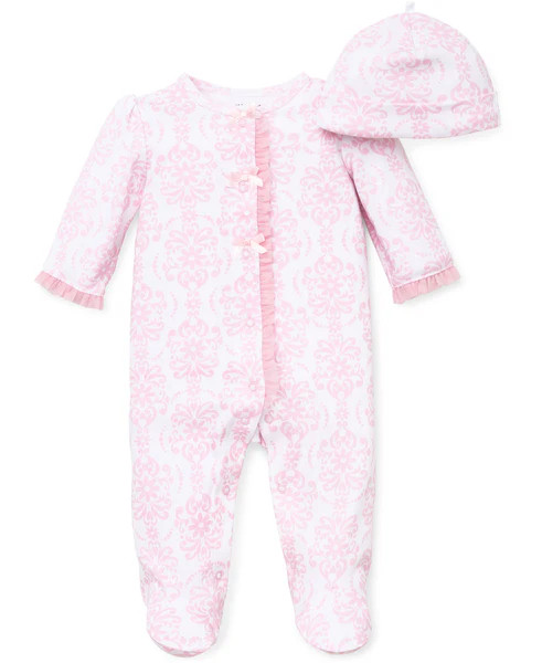 Damask Scroll Footed One-Piece And Hat | Little Me