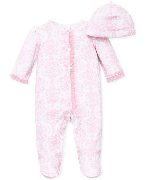 Damask Scroll Footed One-Piece And Hat | Little Me