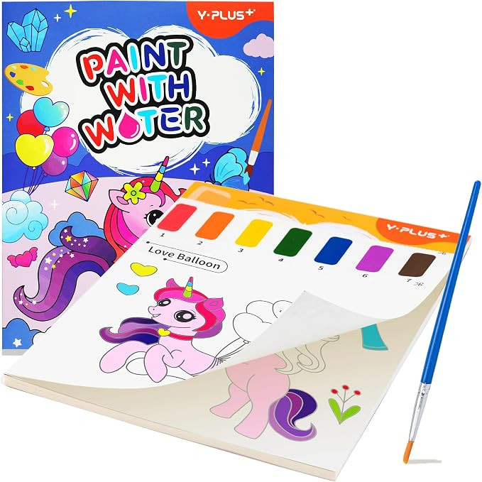 YPLUS Paint with Water Books for Toddlers, Art Craft Toys Watercolor Painting Paper for Kids Gift... | Amazon (US)