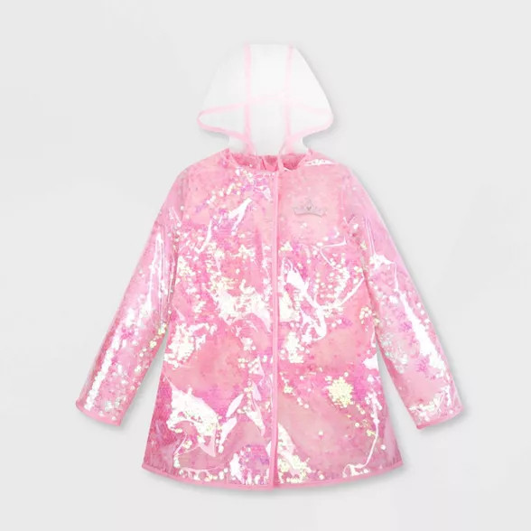 Girls' Disney Princess Rain Jacket - Pink - Disney Store | Target