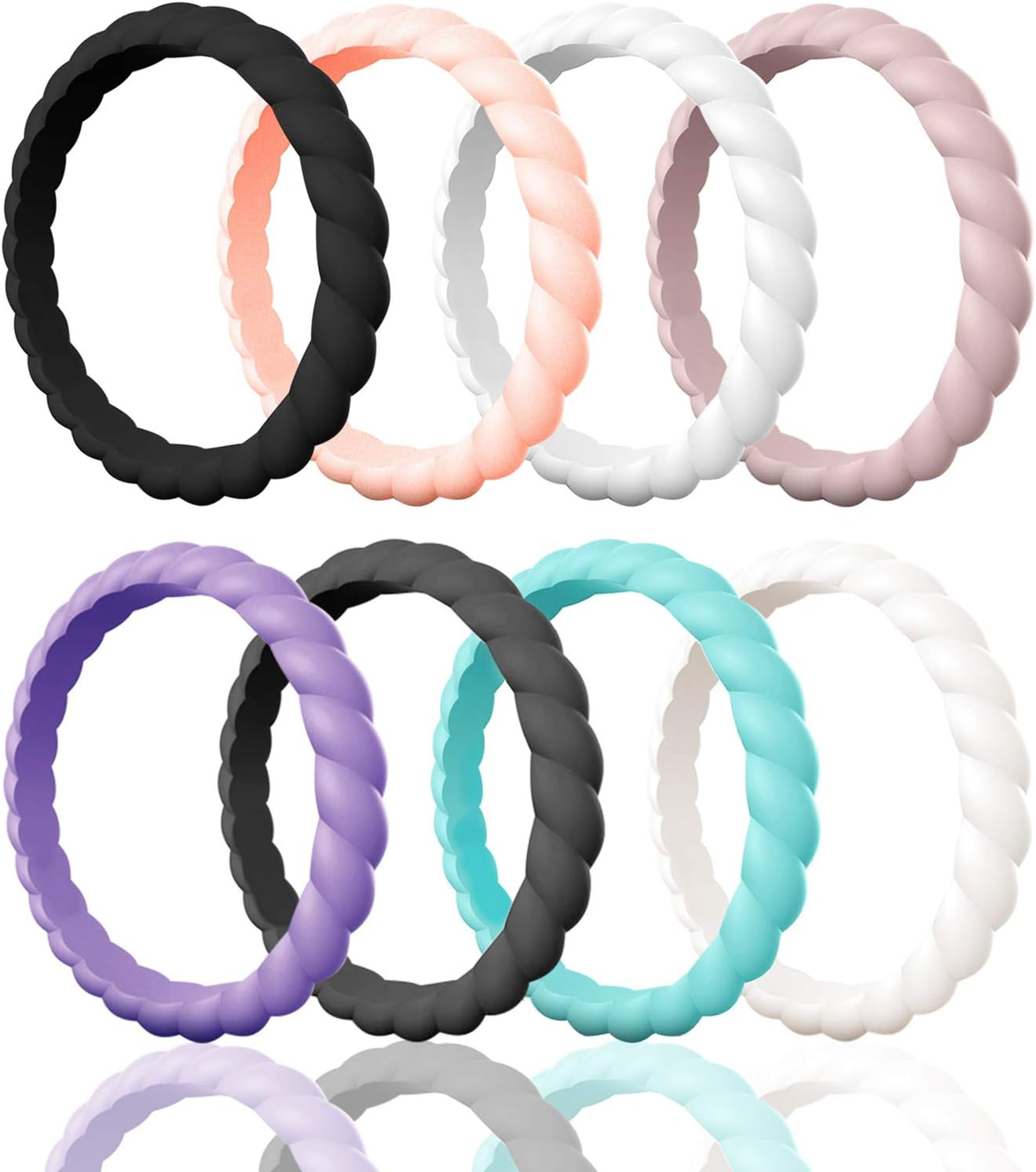 Egnaro Braided Silicone Wedding Ring for Women | Amazon (US)