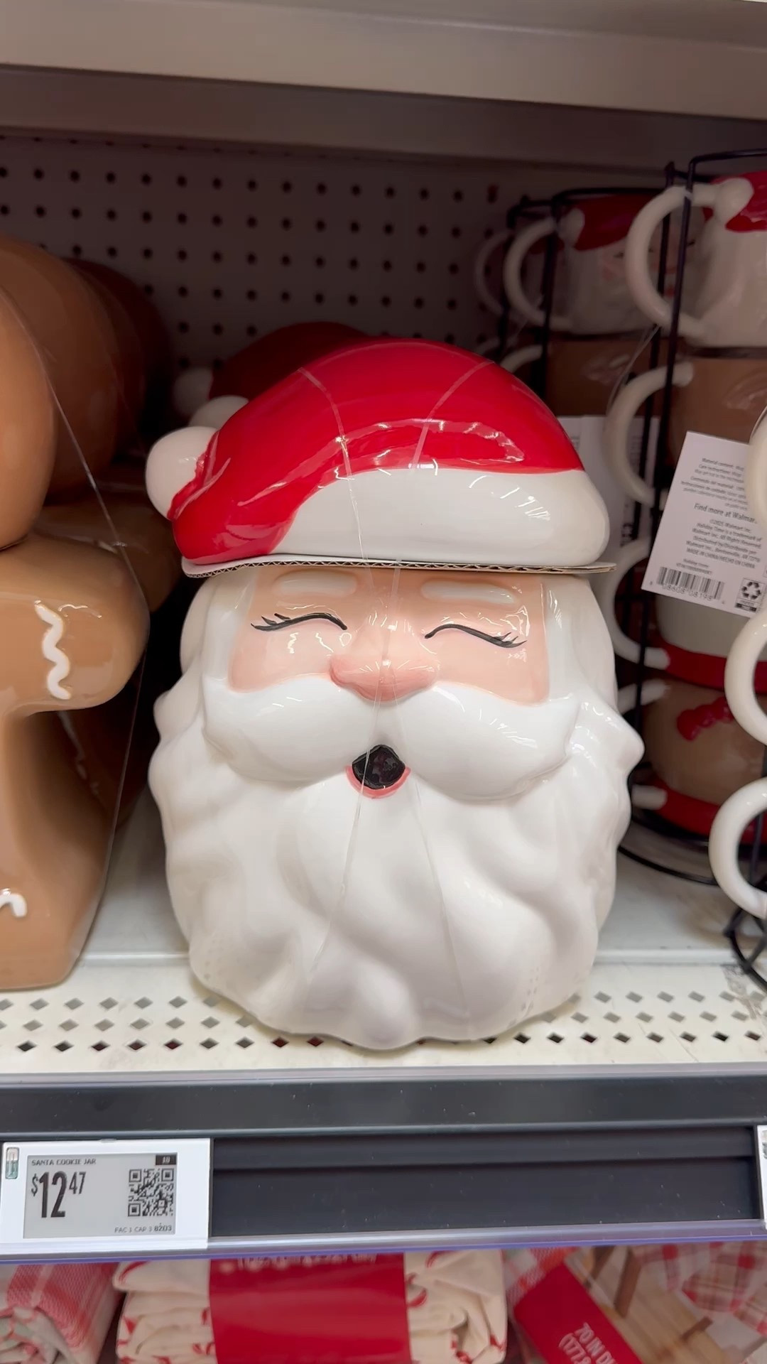 Ceramic santa cookie jar from Walmart!! Cookie jar! Santa cookie jar. Walmart holiday. Christmas kitchen. 

#LTKHoliday #LTKHome #LTKFindsUnder50