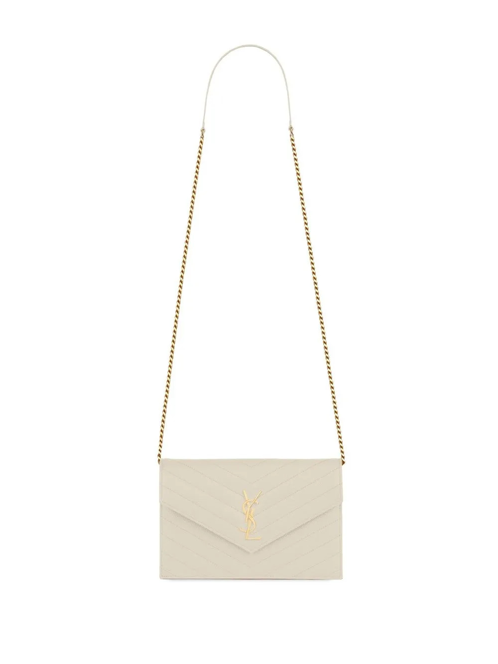 Saint Laurent Cassandre Envelope Chain Wallet - Farfetch | Farfetch Global