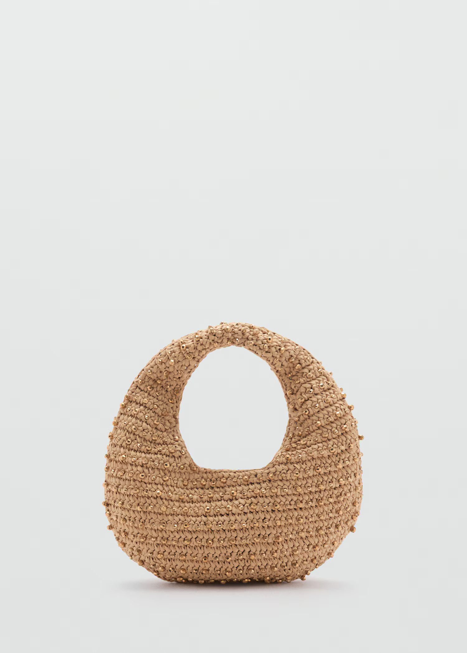Natural fibre bag with beads - Women | MANGO USA | Mango (US/MX/AU)