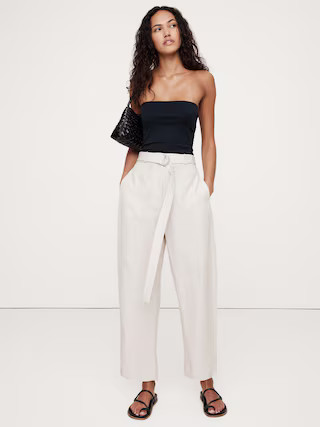 High-Rise Barrel Tencel™-Linen Pant | Banana Republic (US)
