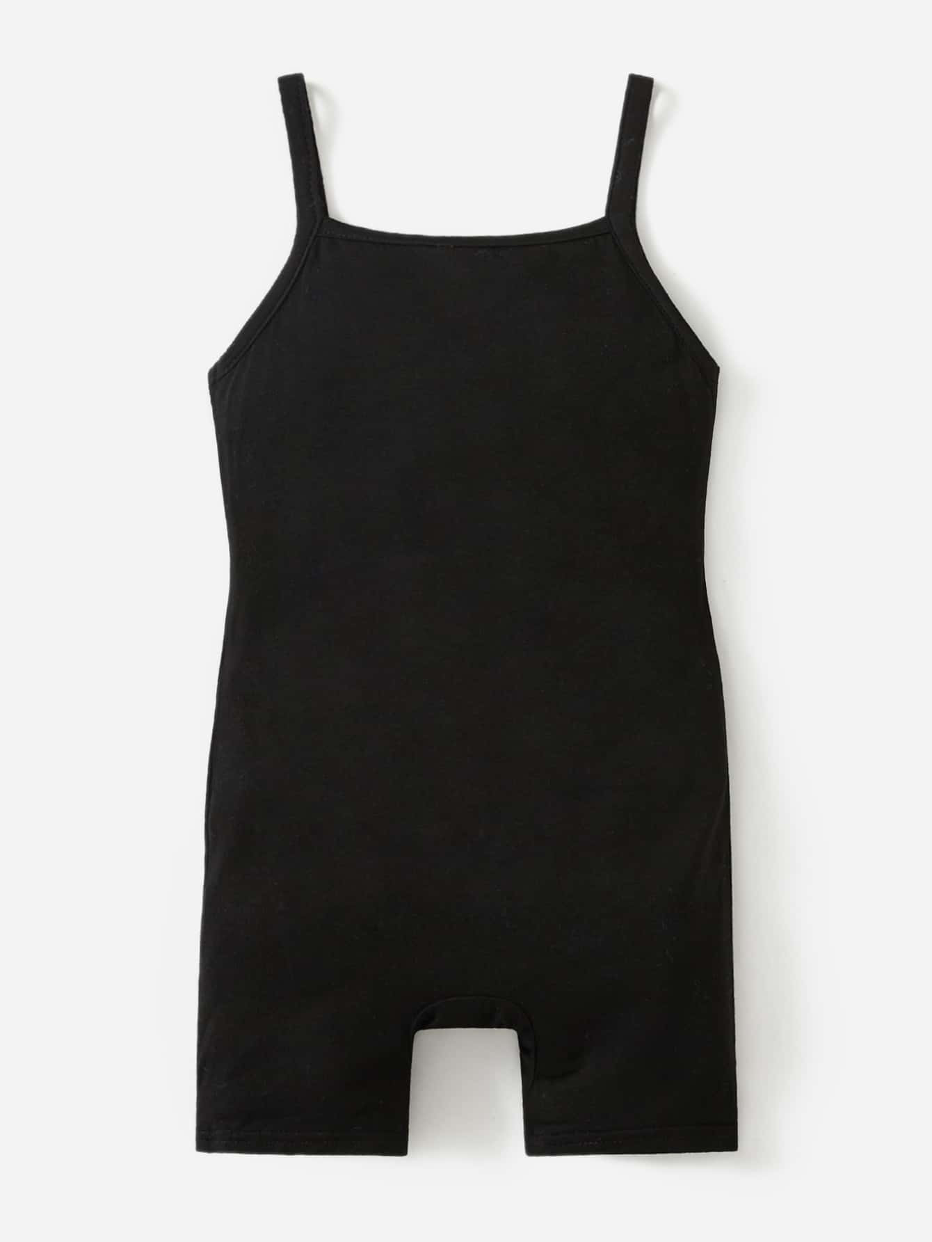 SHEIN BASICS Baby Solid Cami Romper | SHEIN