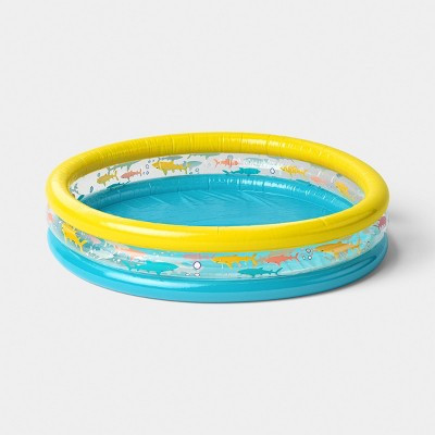 11.33'' x 11.33'' x 4.4'' 3 Ring Pool Shark 105 Galton Round Kiddie Pool - Sun Squad™ | Target