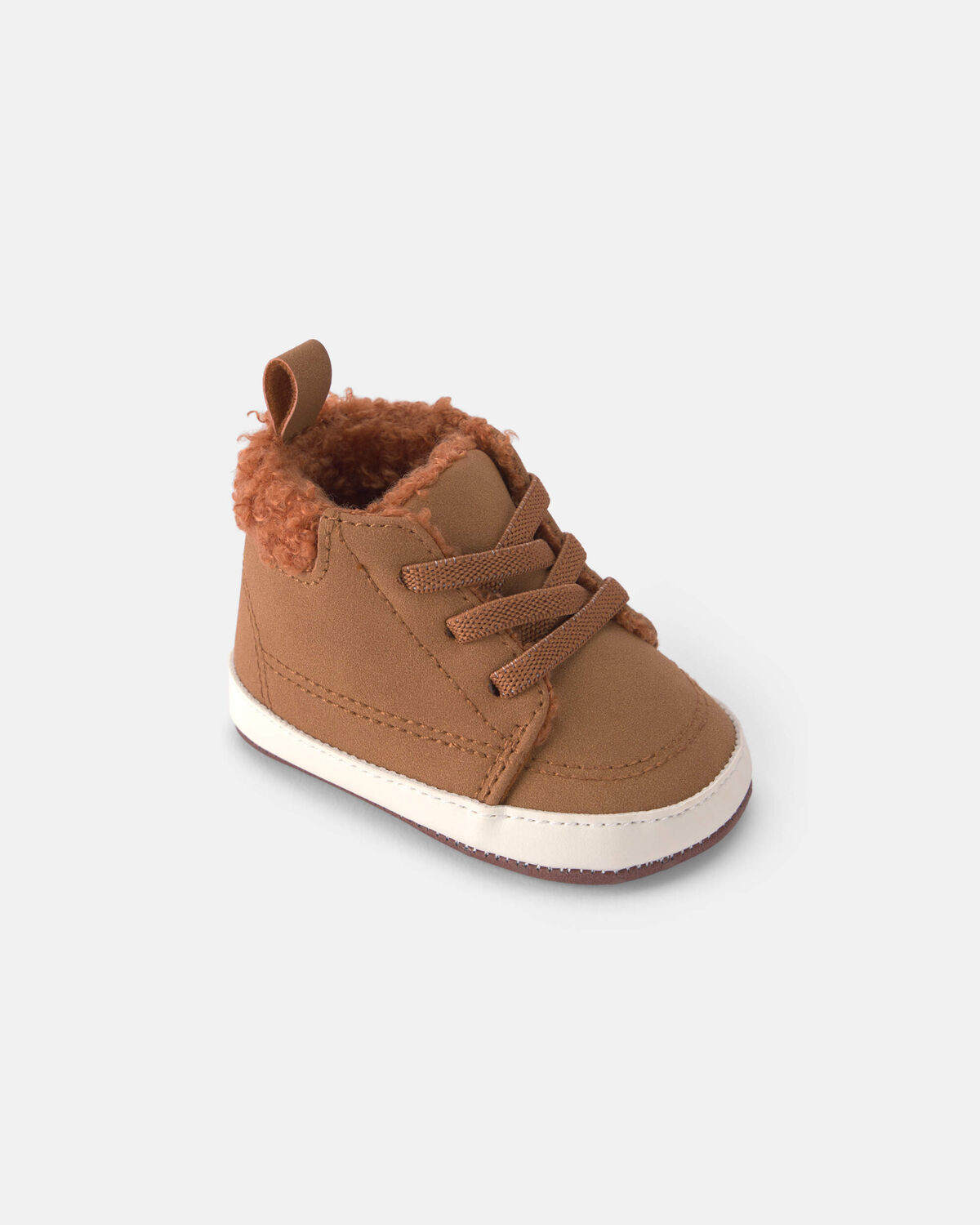 Baby Boy Teddy Fleece High Top - Brown | Carter's Inc