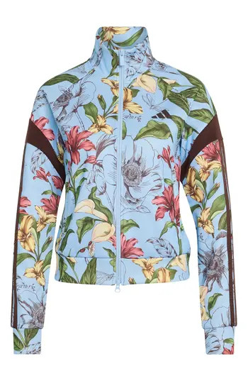 ADIDAS X FARM RIO Tiro Track Top in Clear Sky/Brown/Multi at Nordstrom Rack, Size X-Small | Nordstrom Rack