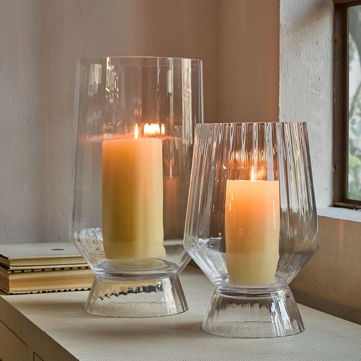 Grace Glass Hurricane | West Elm (US)
