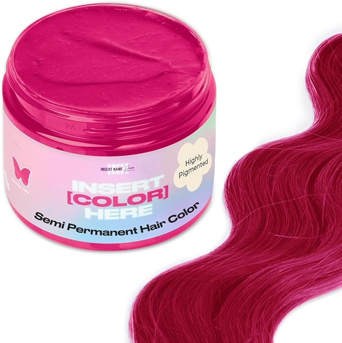 INH Semi Permanent Hair Color | Color Depositing Conditioner | Pink Hair Dye | No Bleach, No Pero... | Amazon (US)