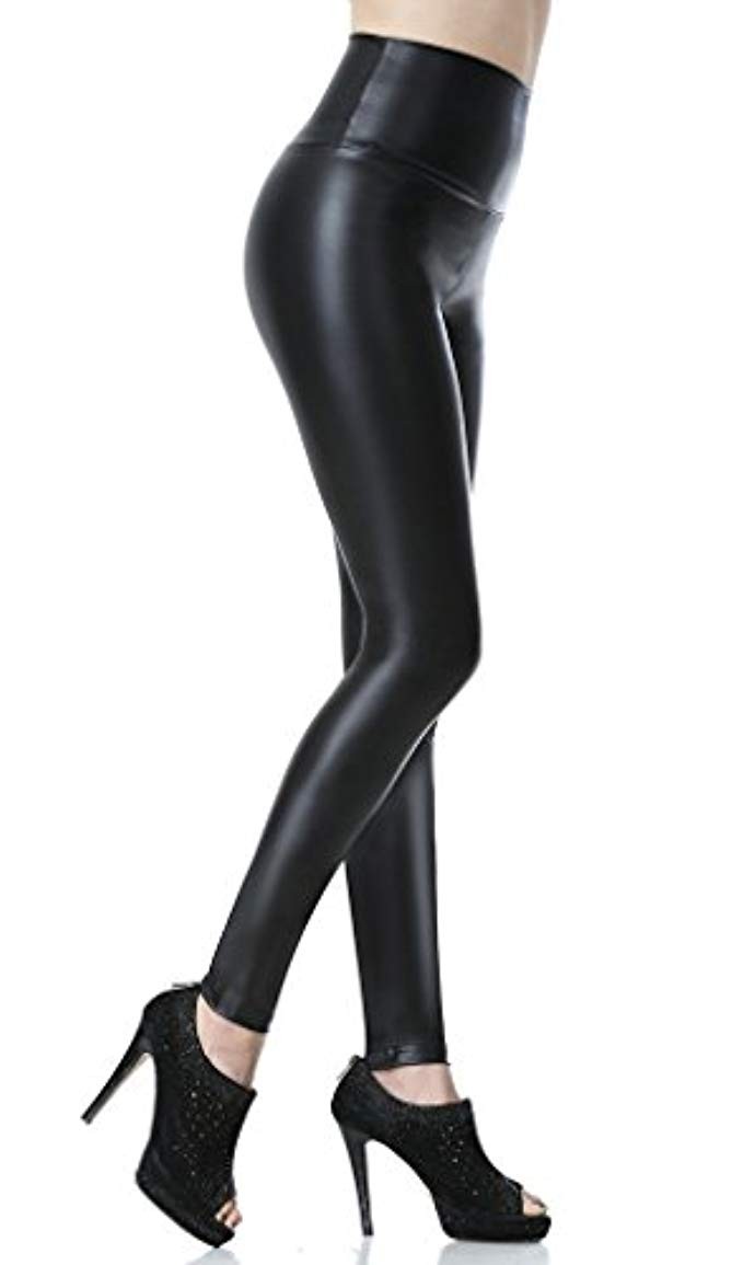 Everbellus Sexy Womens Faux Leather High Waisted Leggings | Amazon (US)