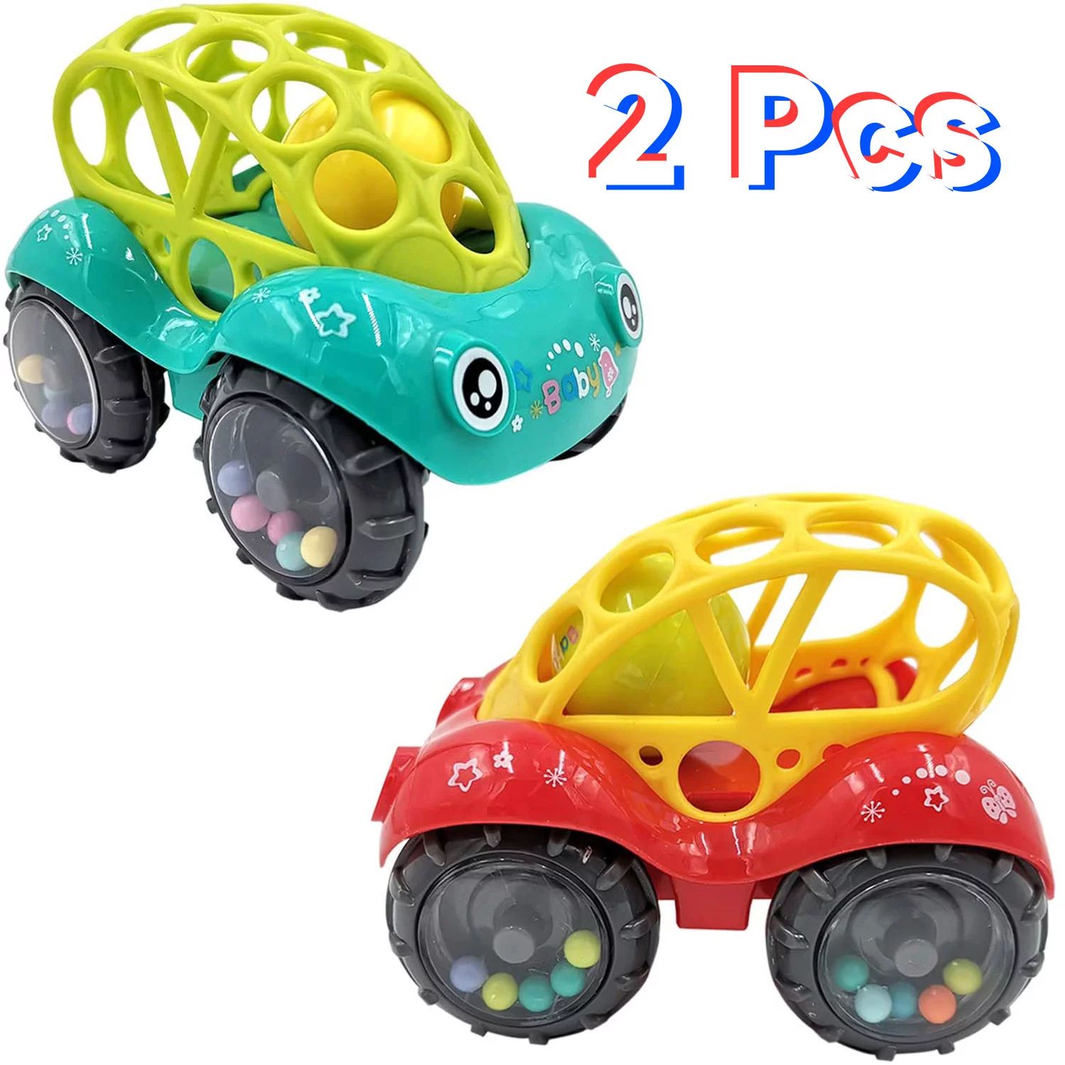 Car Toys Baby Toys 6-12 Months Car Toys 2 Pcs Baby Rattle & Roll Car Toy Cars for Toddlers | Walmart (US)