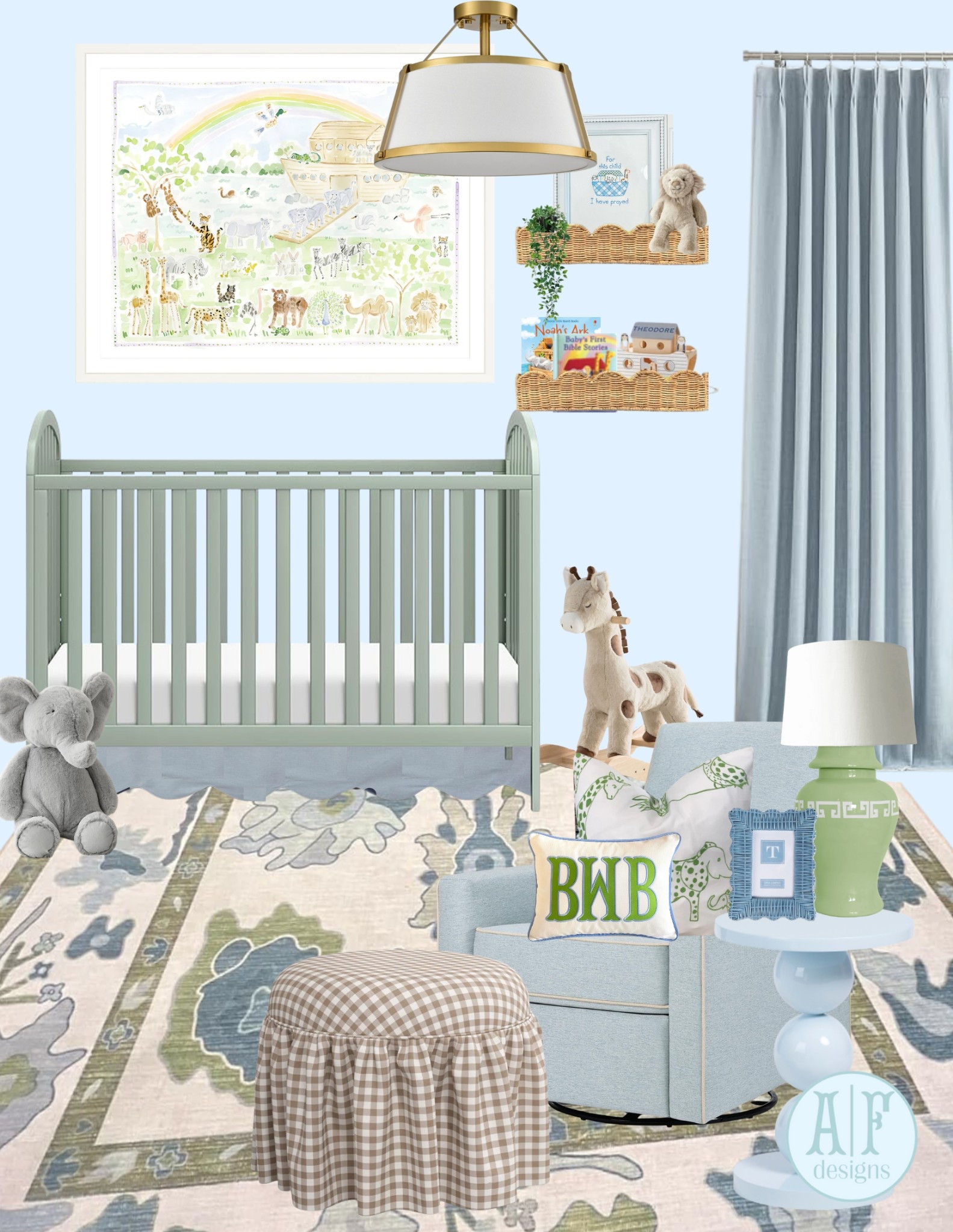 noah’s ark inspired boy nursery🩵💚🌈 loving all the shades of blue and green and all of the different animal touches🐘🦒🦁

#LTKKids #LTKBaby #LTKHome