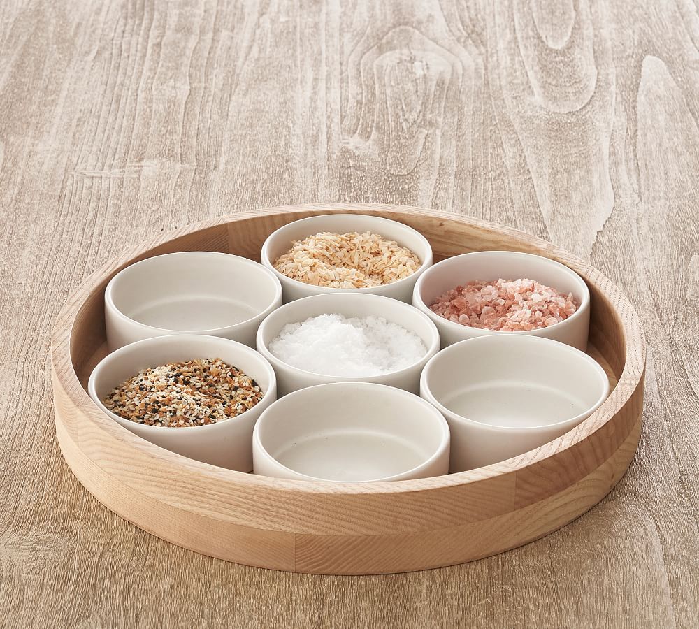 Ash Wood Condiment Serving Tray | Pottery Barn (US)