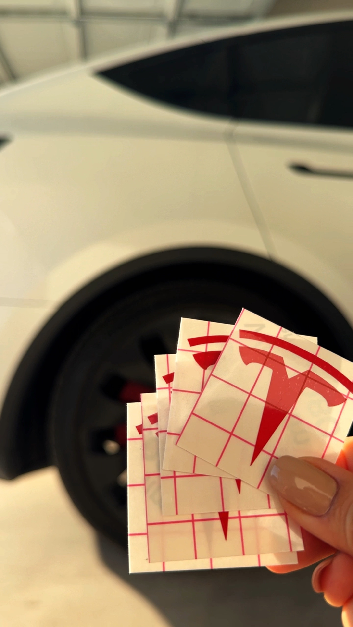 Tesla logo adhesive sticker