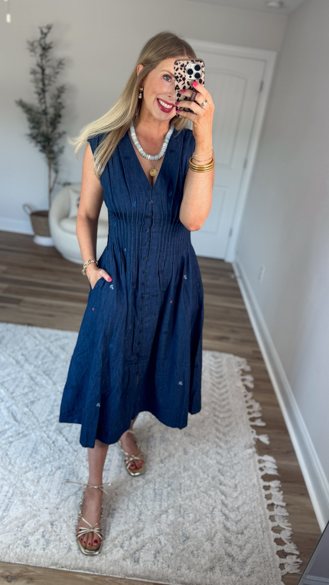 Weekend Walmart Wins try-on
Nautical embroidered denim midi dress- small

#LTKootd #LTKmomlife
