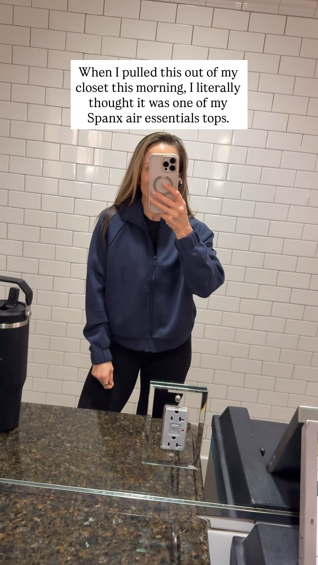 This Target zip up jacket is so good! It’s feels exactly like my Spanx air essentials! I have a size small. 

#LTKFindsUnder50 #LTKActive