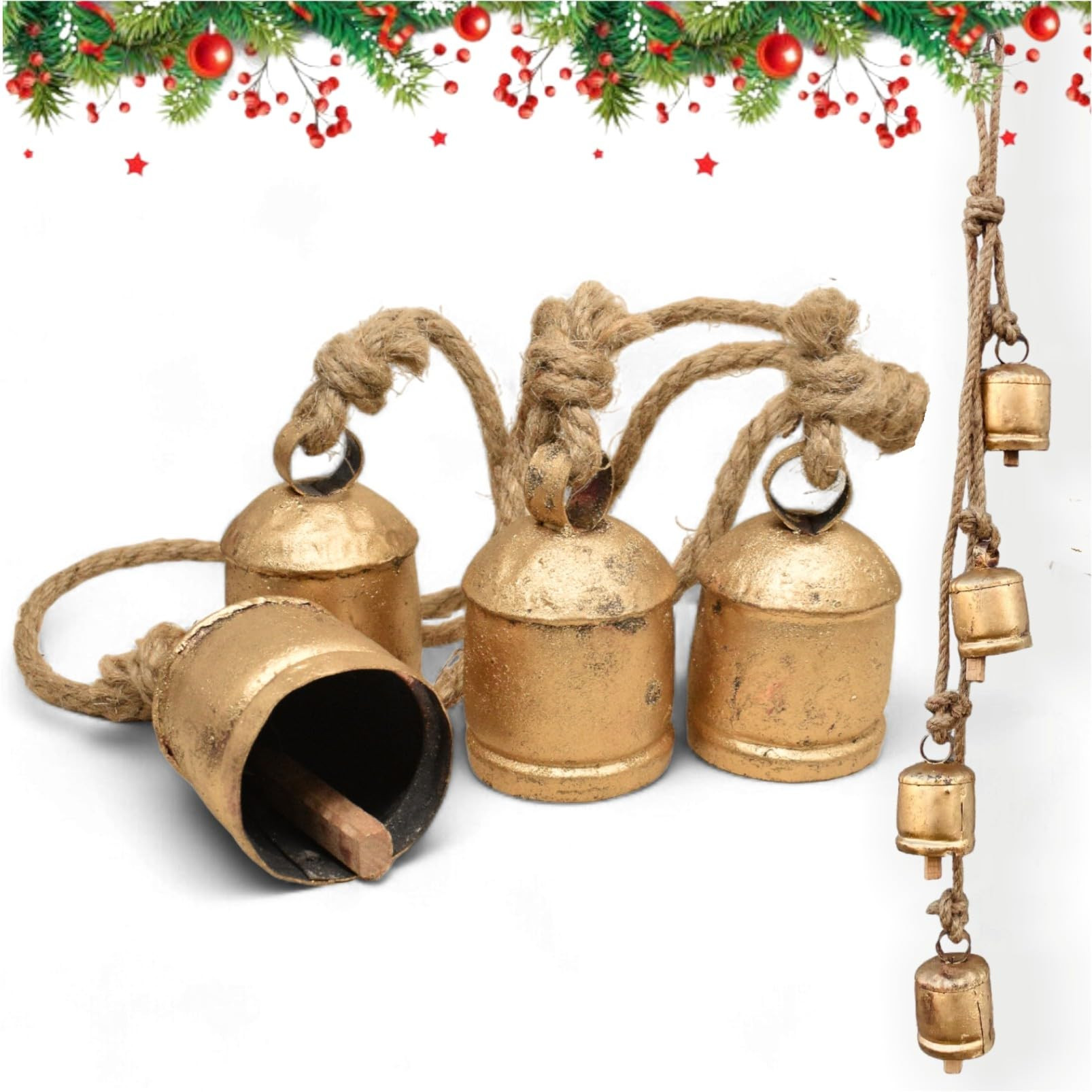 Harmony Country Style Shabby Chic Vintage Christmas Decor Mantle Wreath Lucky Charm Rustic Decora... | Amazon (US)