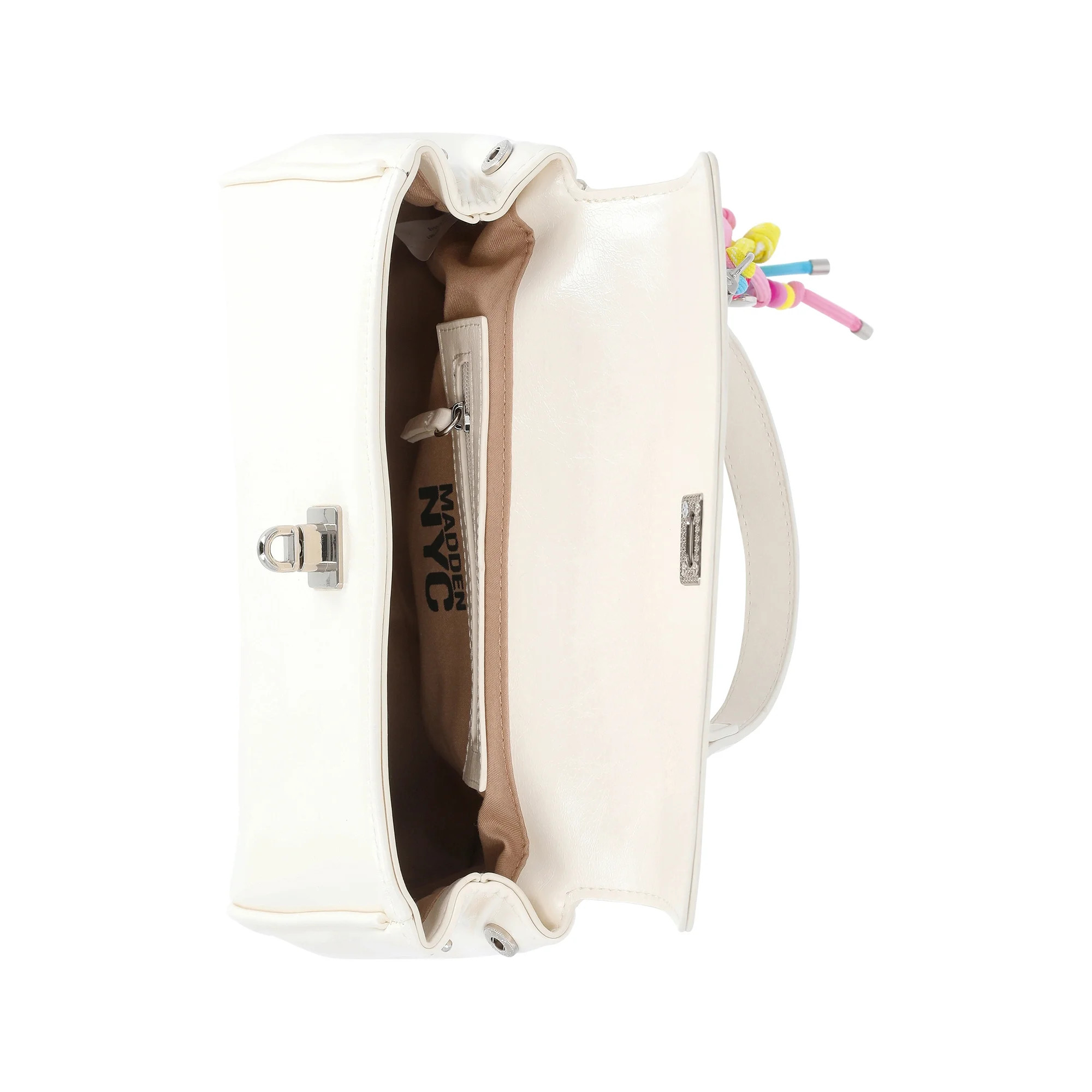 Madden NYC Women's Flap Top Handle Bag, White | Walmart (US)