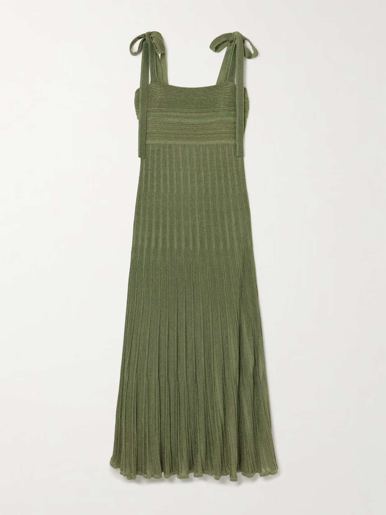 Zimmermann - Wanderlust Metallic Ribbed-knit Maxi Dress - Green | NET-A-PORTER (US)