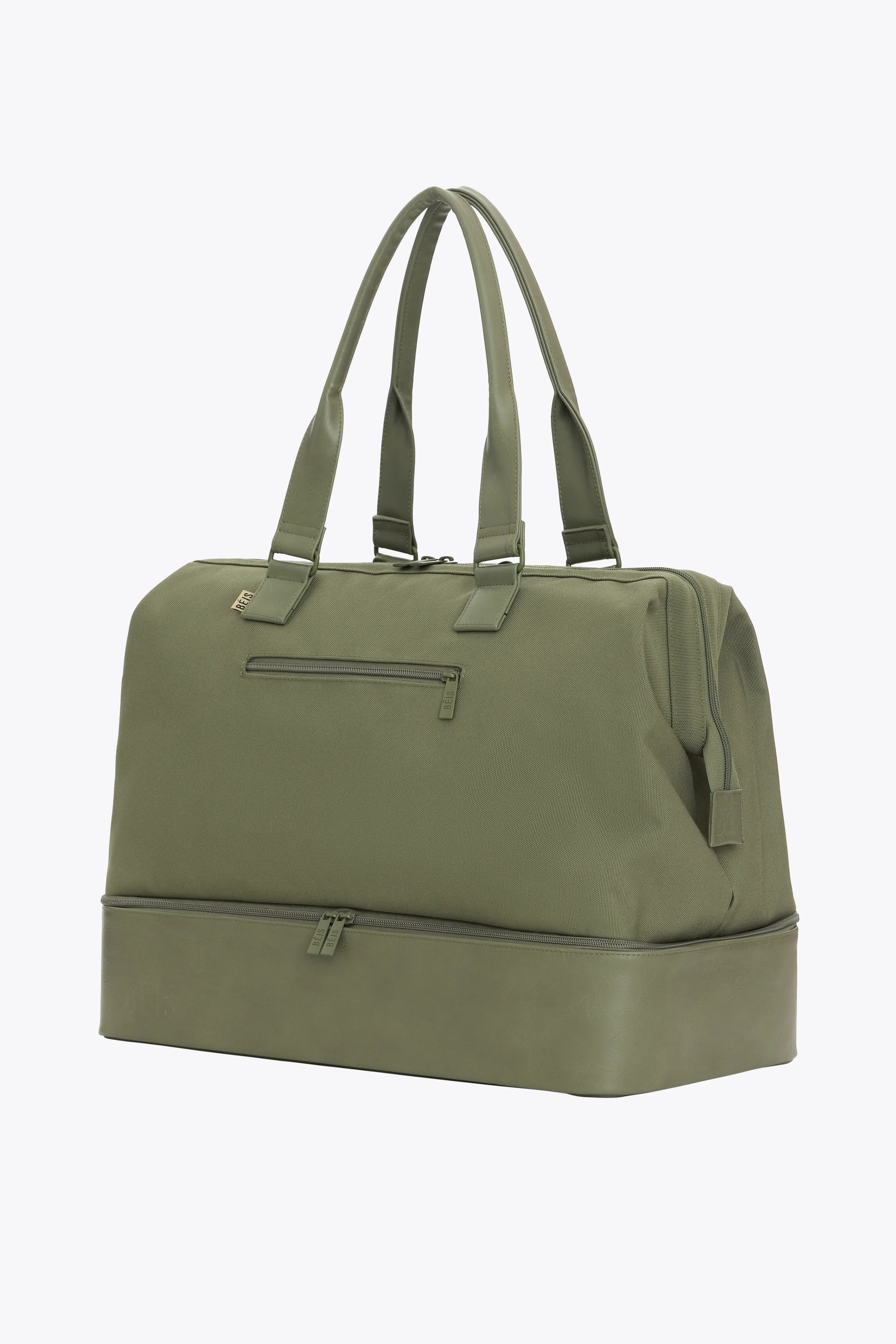 BÉIS 'The Weekender' in Olive - Olive Green Duffle Bag & Weekend Bag | BÉIS Travel