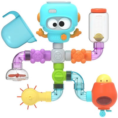 Build & Splash Baby and Toddler Bath Toys, Educational Water Set with Valves & Tubing for Newborns and Infants STEM Building Baby Bath Toys | Target