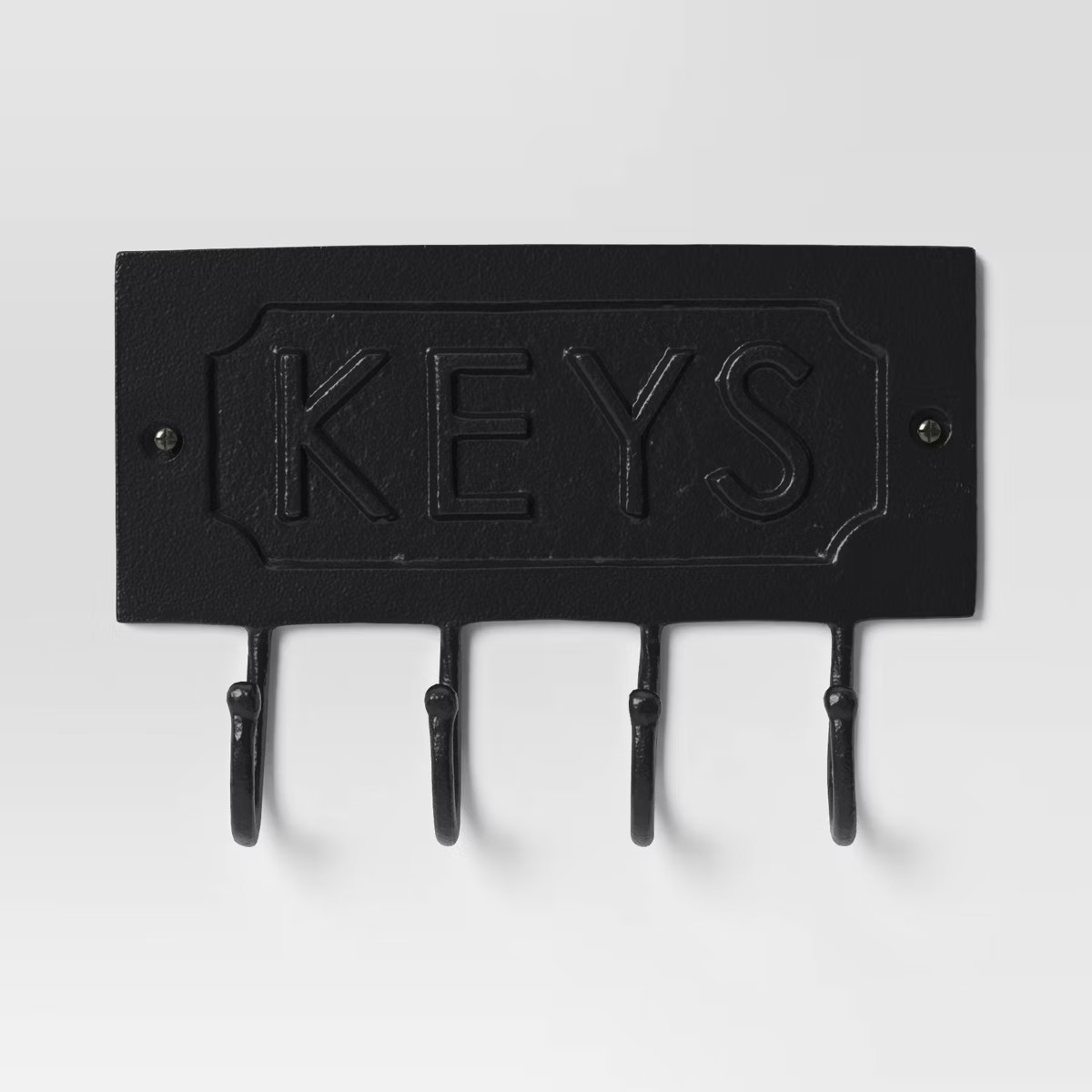 Cast Aluminum Key Sign with Hooks Black - Threshold™: Elegant Entryway Welcome Display, 4-Hook ... | Target