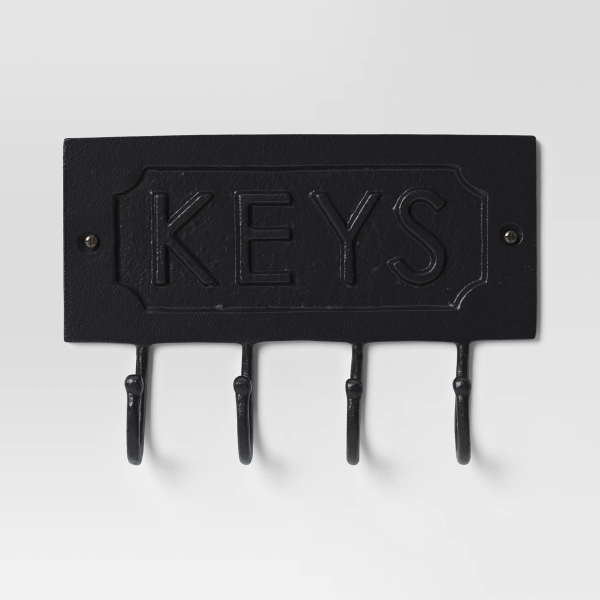 Cast Aluminum Key Sign with Hooks Black - Threshold™ | Target