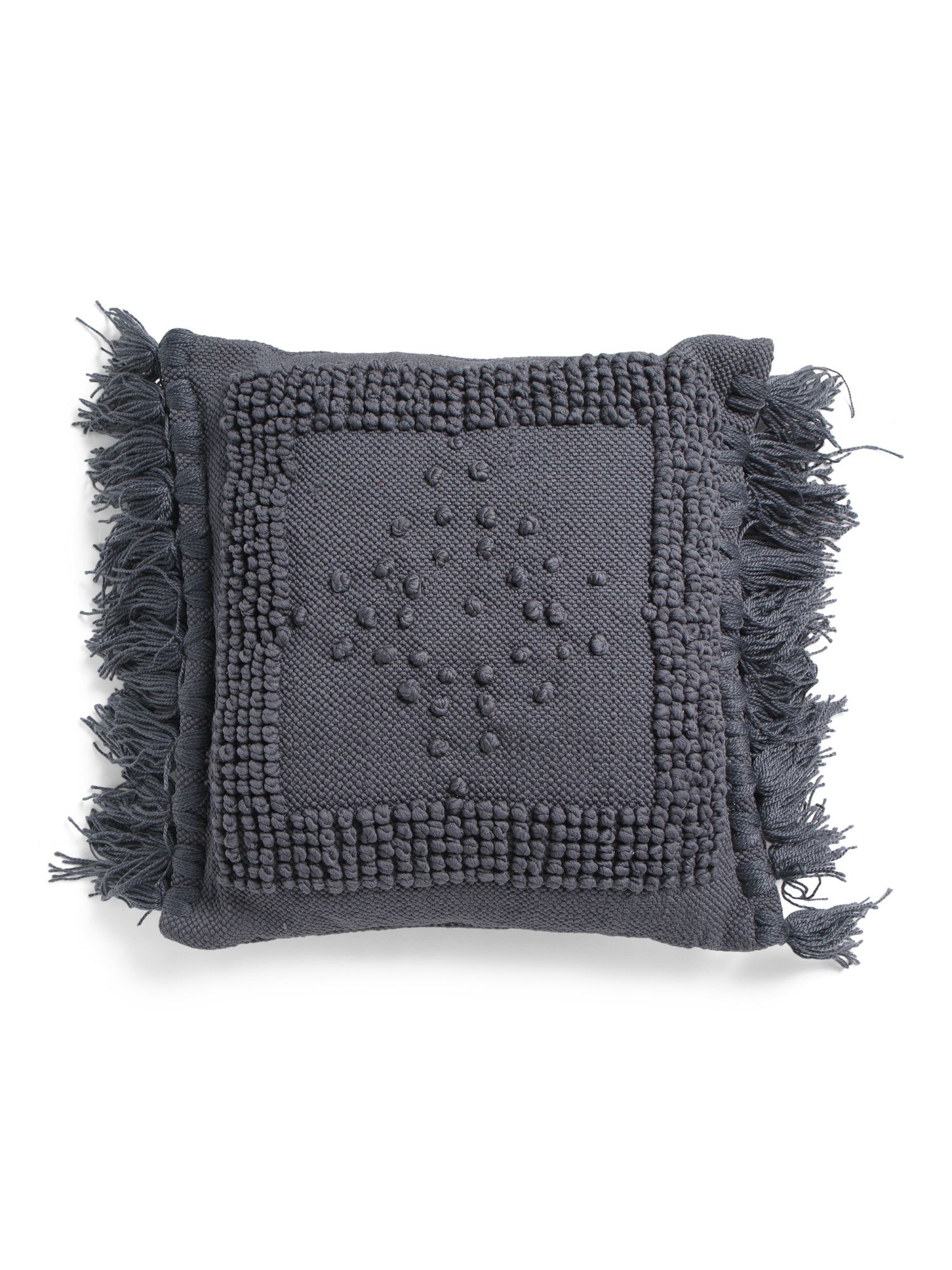 20x20 Woven Knot Tassel Pillow | TJ Maxx