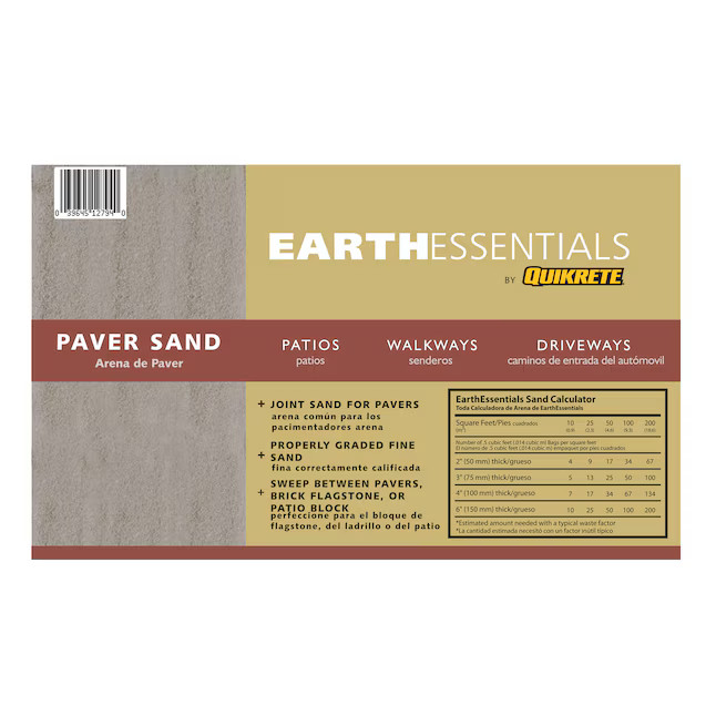 EARTHESSENTIALS BY QUIKRETE 0.5 Cubic feet Brown/Tan Paver base sand Lowes.com | Lowe's