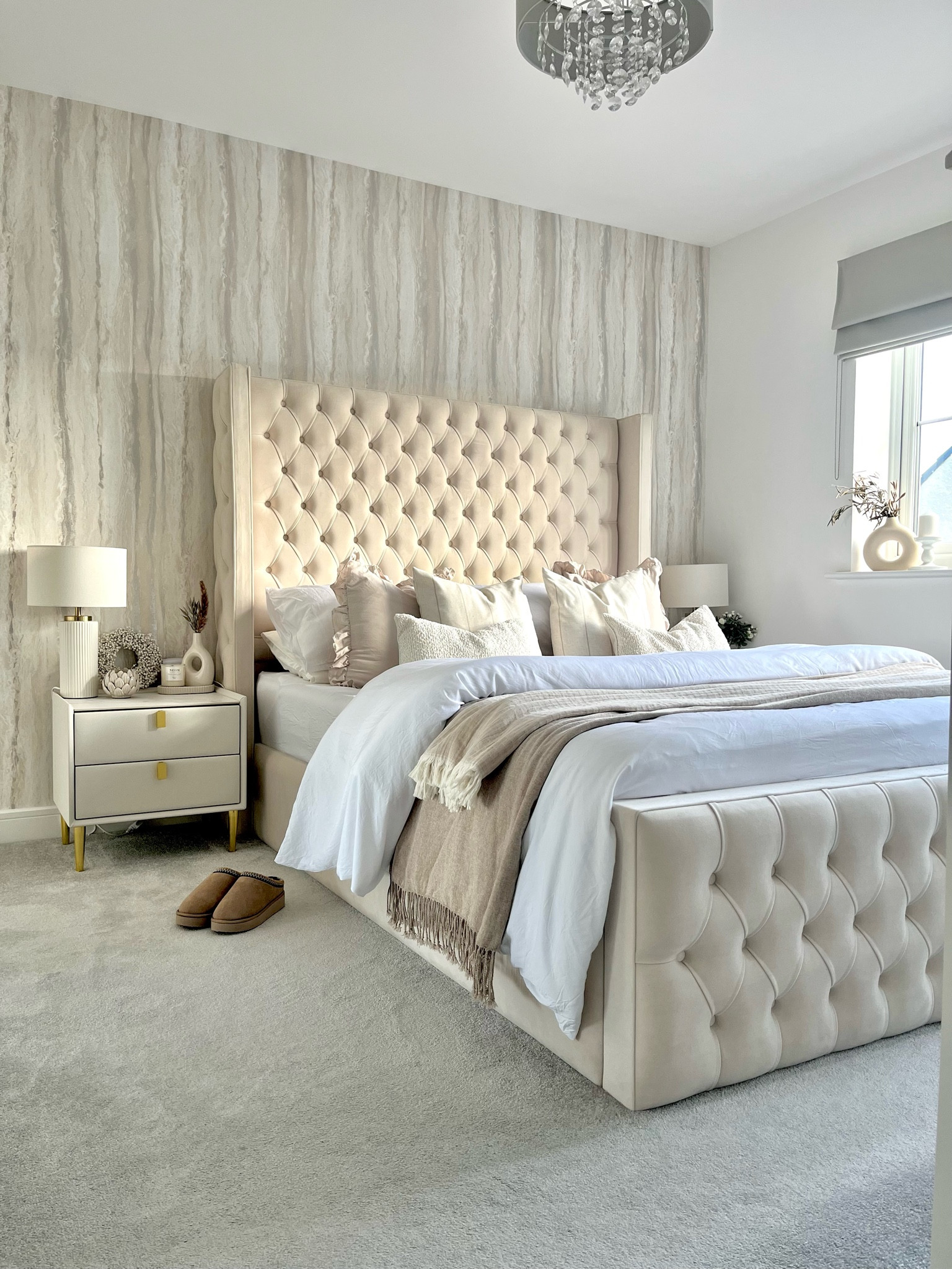 Neutral home decor, bedroom inspo, master bedroom, luxury bedroom design, bedroom styling, home decor inspiration, cosy home style

#LTKhome #LTKuk