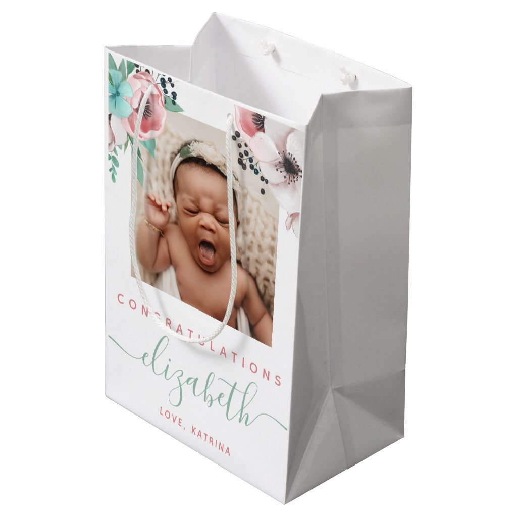 Newborn Baby Girl Gift Bag | Zazzle