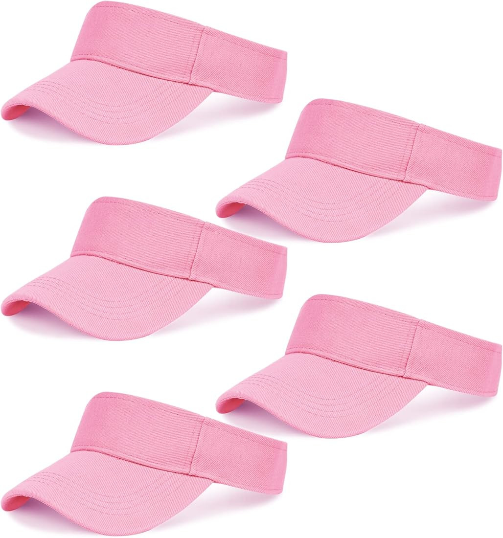 Rbenxia 5 Pieces of Adjustable Sport Visors Sun Visor Hats Cap Visors for Women and Men | Amazon (US)