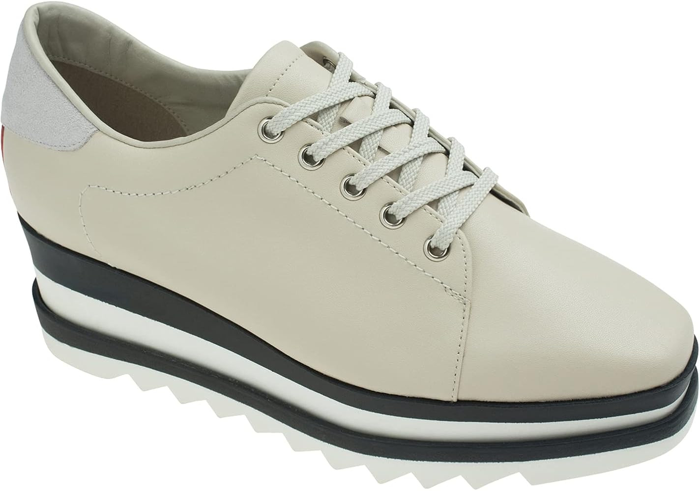 AnnaKastle Womens Leather Oxford Lace Up Platform Wedge Chunky Creepers | Amazon (US)