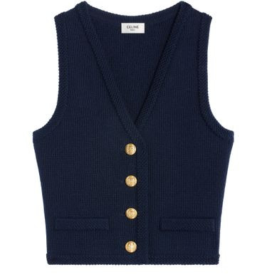 Cropped gilet in wool - CELINE | 24S US