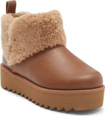 Ultra Mini Alina Curled Genuine Shearling Platform Boot (Women) | Nordstrom Rack