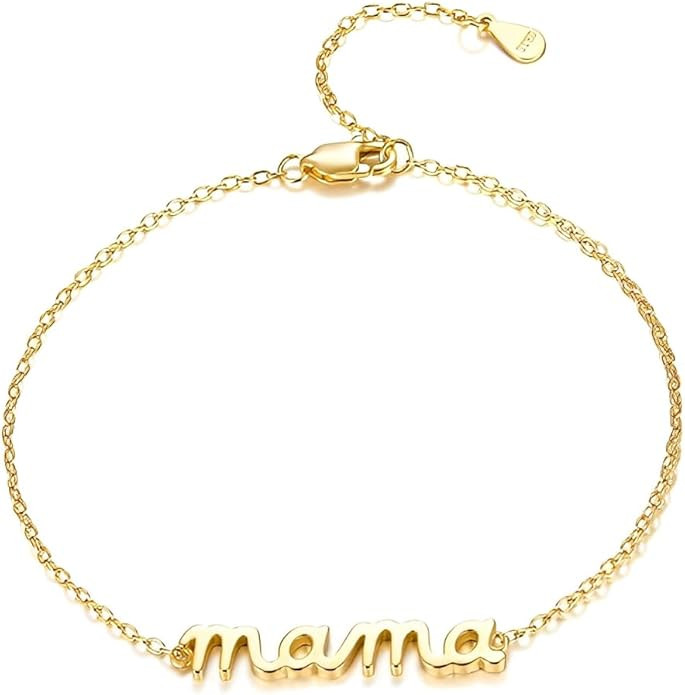 Mom Gifts, Personalized Mama Bracelet, Birthday Gifts for Women, Adjustable Hypoallergenic Mom Br... | Amazon (US)