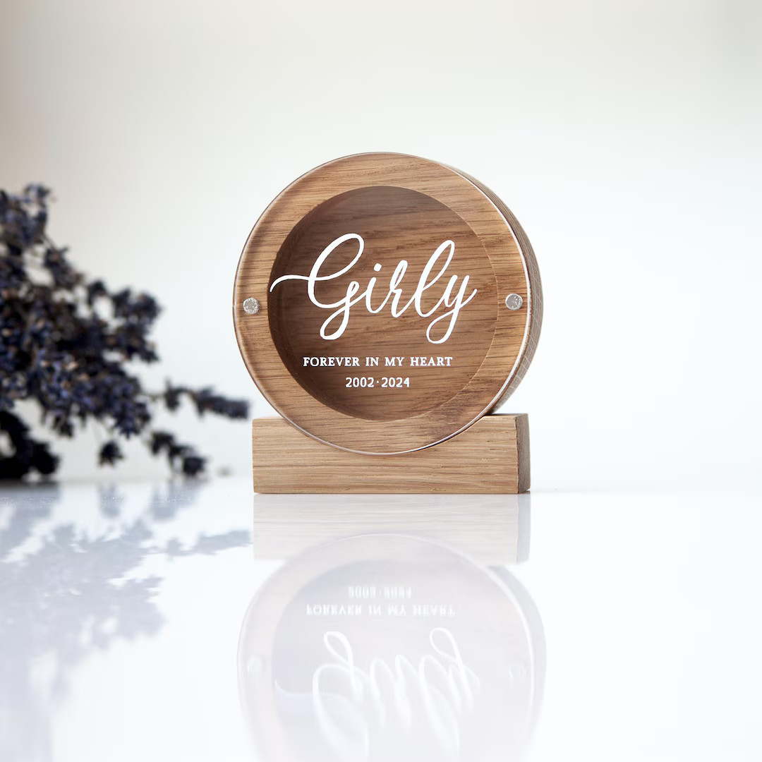 Personalized Memorial Pet Fur Keepsake Box, Dog Cat Lost Pet Sympathy Gifts - Etsy | Etsy (US)