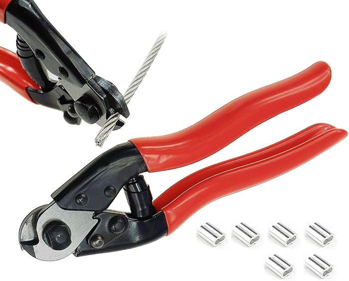 Muzata Cable Cutter Wire Rope Cutter Heavy Duty Stainless Steel Aircraft 1/8" 5/32" for Deck Rail... | Amazon (US)