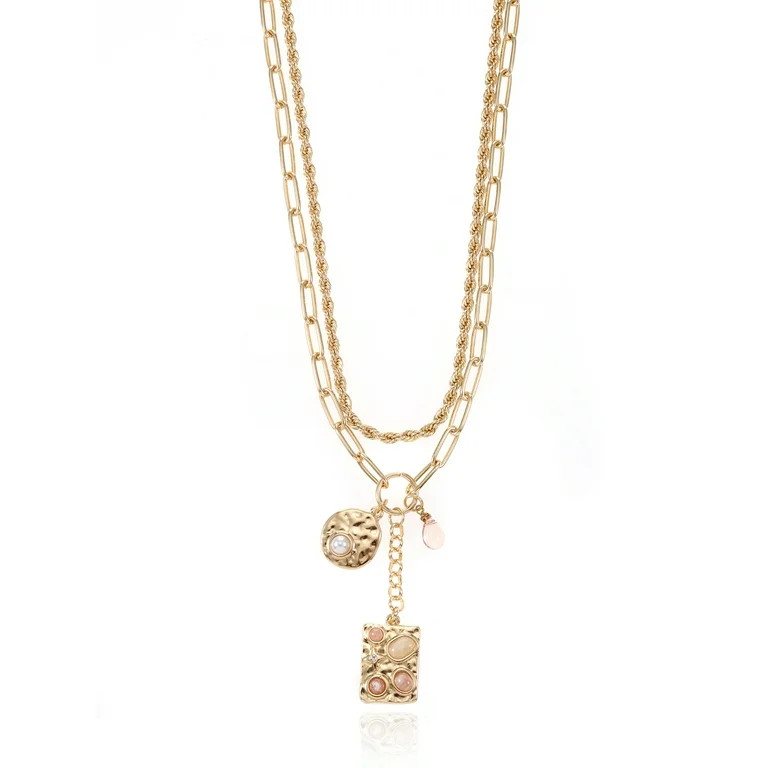 Time and Tru 2-Piece Layered Necklace Set | Walmart (US)