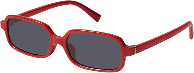 mosanana Trendy Rectangle Sunglasses for Women Retro 90s Style Small Narrow MS52479 | Amazon (US)