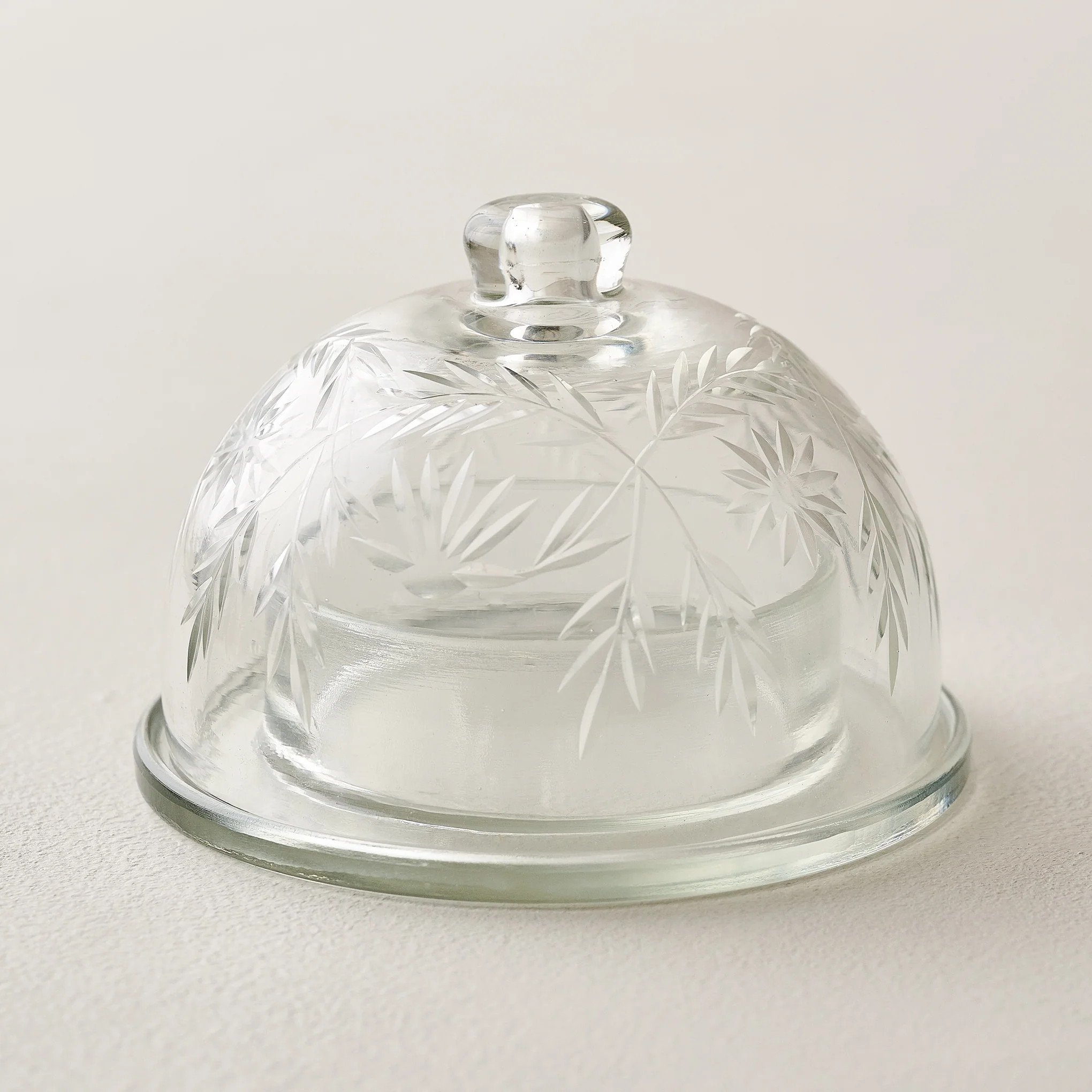 Vivian Cut Glass Butter Dish | Magnolia